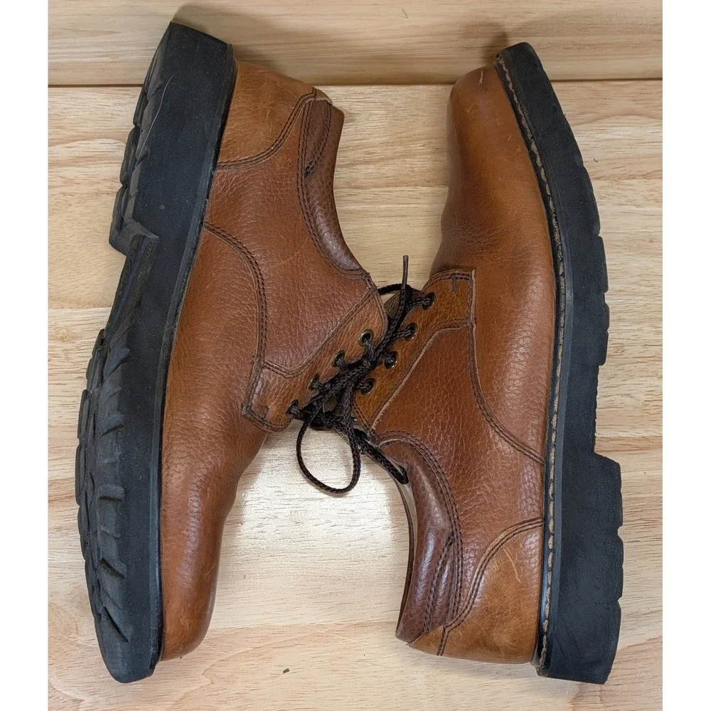 Dockers Mens 90-3902 Brown Leather‎ Stain Defender Oxford Shoes Size 9M